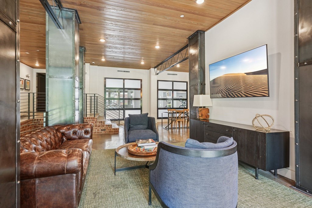 Resident Clubhouse with seating and a tv